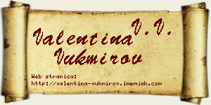 Valentina Vukmirov vizit kartica
